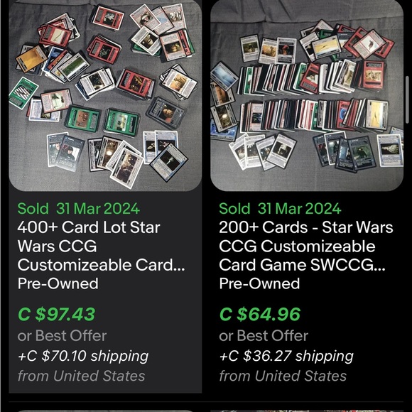 225 Card Lot / 1995 Star Wars CCG Customizable Card Game - Picture 8 of 8